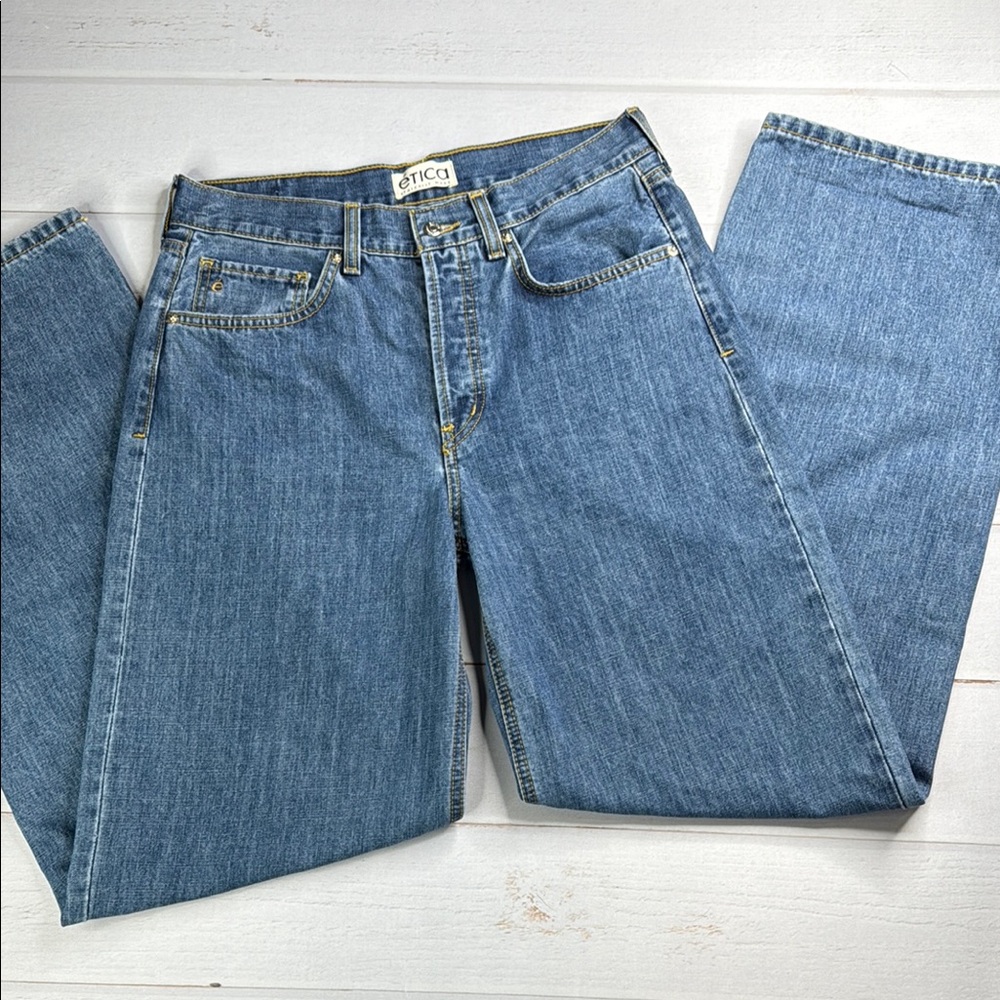 Etica Classic Denim Straight Leg Jeans